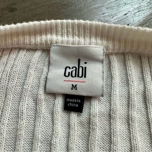 CAbi Broken Stripe midi length sweater. - Picture 2 of 7